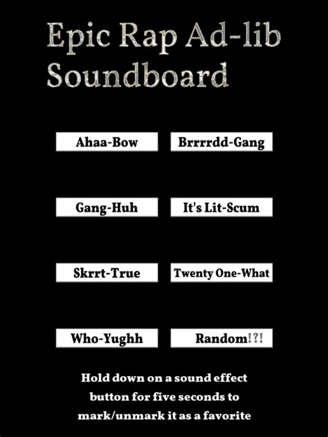 rapper ad libs soundboard